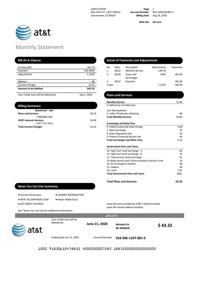  Minol USA business utility bill 